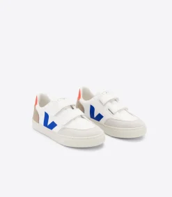 Kinder VEJA V-12 LEATHER WHITE MULTICO MIEL