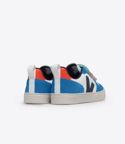 Kinder VEJA V-10 LEATHER WHITE MULTICO NAUTICO