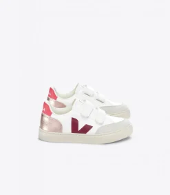 Kinder VEJA V-12 LEATHER WHITE MULTICO NACRE