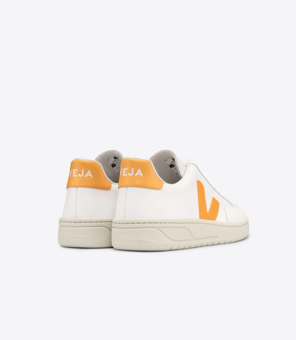VEJA V-12 LEATHER WHITE OURO