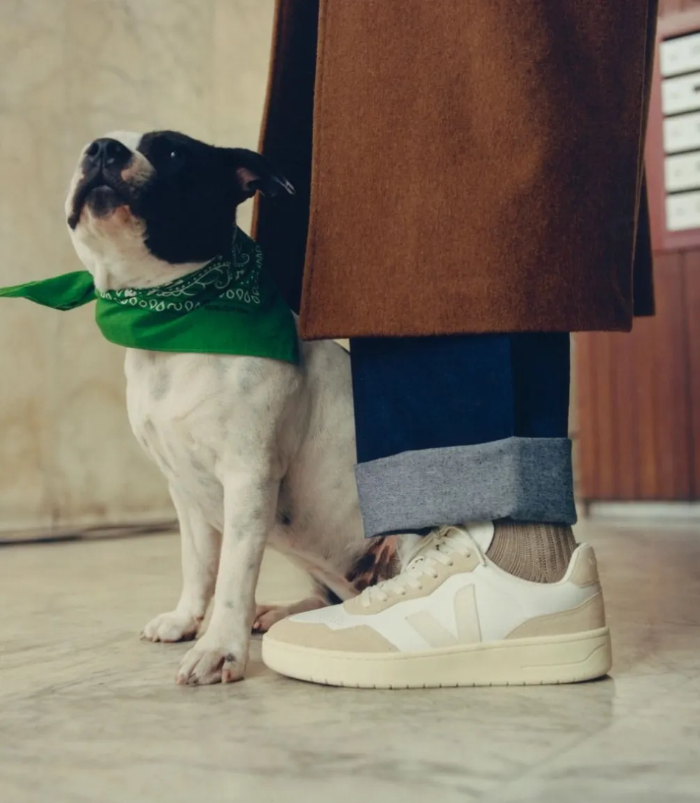 Damen VEJA V-90 LEATHER WHITE PIERRE