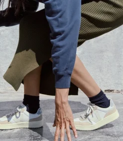 Damen VEJA V-90 LEATHER WHITE PIERRE STEEL