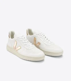 Damen VEJA V-10 LEATHER WHITE PLATINE