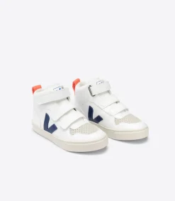 Kinder VEJA V-10 MID CWL WHITE COBALT ORANGE FLUO