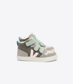 Kinder VEJA V-10 MID FURED SUEDE MULTICO MOONROCK