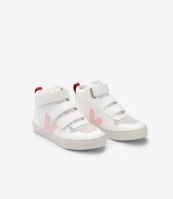 Kinder VEJA V-10 MID WHITE PETALE MARSALA