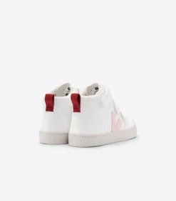 Kinder VEJA V-10 MID WHITE PETALE MARSALA
