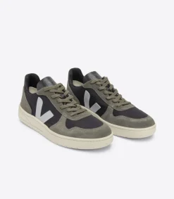 VEJA V-10 RIPSTOP BLACK OXFORD GREY MUD
