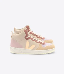 VEJA V-15 SUEDE MULTICO PEACH