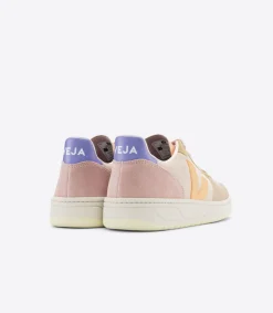 Damen VEJA V-10 SUEDE MULTICO PEACH