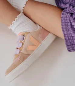 Kinder VEJA V-10 SUEDE MULTICO SABLE