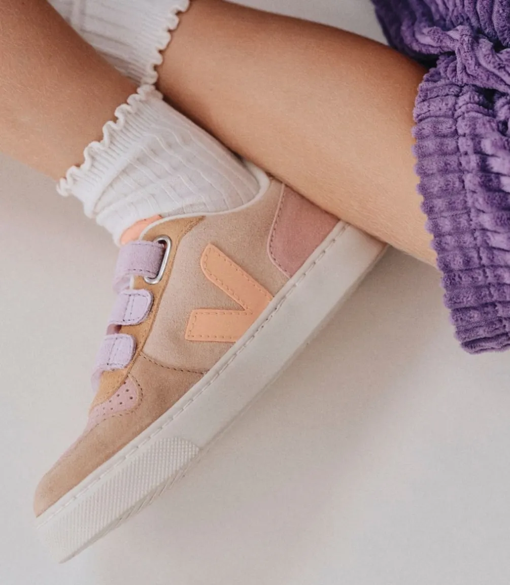 Kinder VEJA V-10 SUEDE MULTICO SABLE