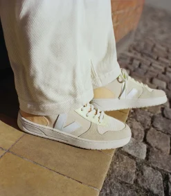 Damen VEJA V-10 SUEDE SABLE MENTHOL MULTICO