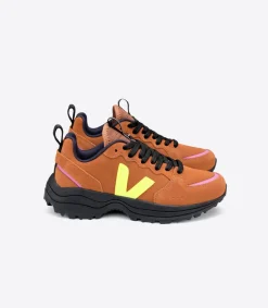 VEJA VENTURI SUEDE TUILE JAUNE FLUO BLACK SOLE