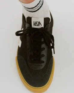 Damen VEJA VOLLEY CANVAS BLACK WHITE NATURAL