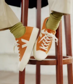 Damen VEJA WATA II LOW CANVAS PUMPKIN PIERRE